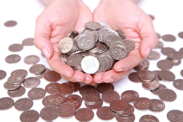 100yen coins — Stock Photo, Image