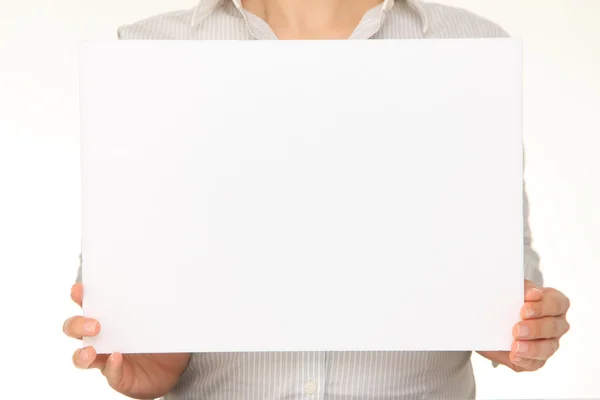 Blank white message board — Stock Photo, Image