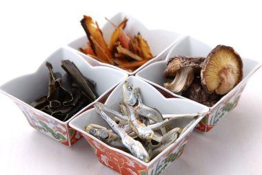 Japon çorba stok için tipik kurutulmuş gıdalar