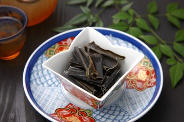 Kurutulmuş deniz dolaştırmak için Japon çorba stok
