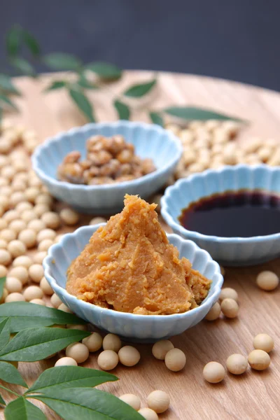 Alimentos tradicionais japoneses transformados de soja — Fotografia de Stock