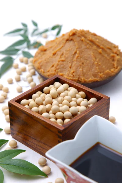 Japaneese traditional soybean processed foods — Stock Photo, Image