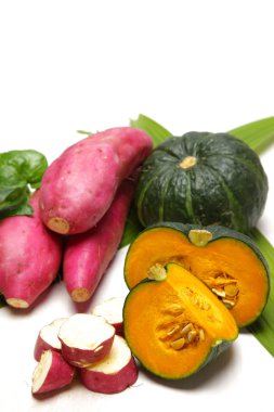Yeşil kabak ve tatlı patates