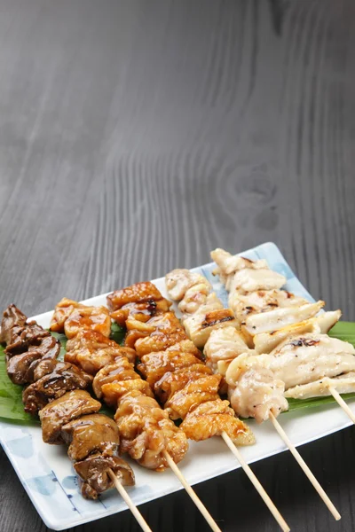 Japonské kuřecí Bbq yakitori — Stock fotografie