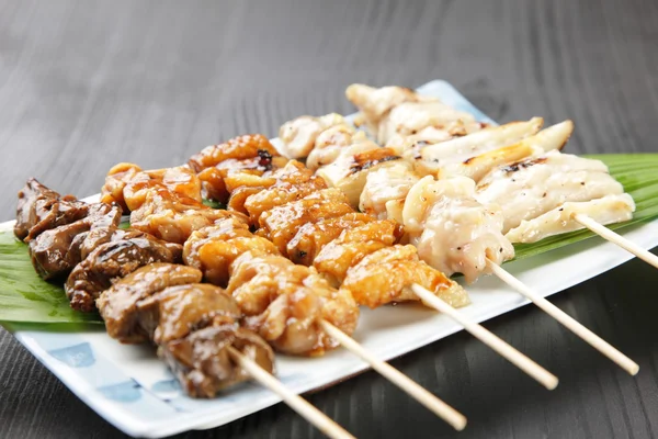 Japonské kuřecí Bbq yakitori — Stock fotografie