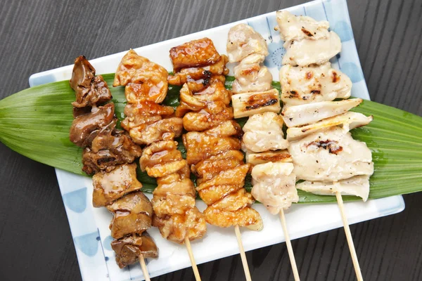 Japonské kuřecí Bbq yakitori — Stock fotografie