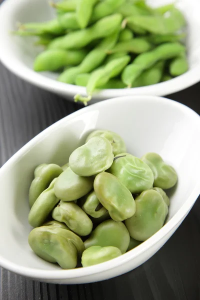 Japansk stil kokt bönor Edamame & Soramame — Stockfoto