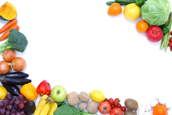Frukt och grönsaker ram Royaltyfria Stockfoton