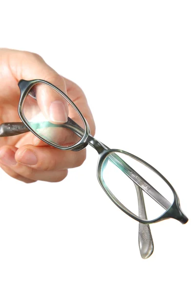 Hand with glasses — Stock Photo, Image