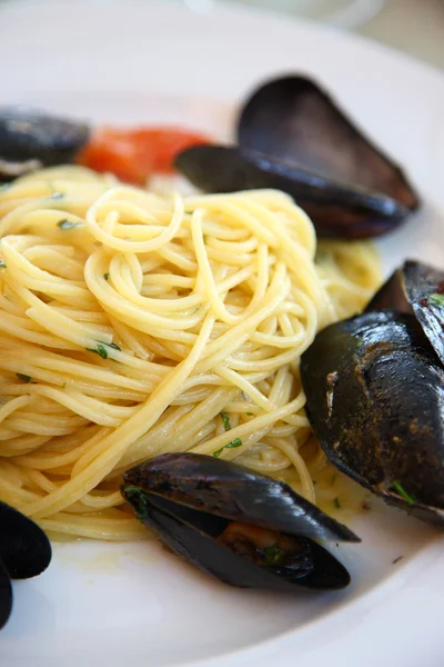 Spaghetti with Mussel — Stock Photo, Image