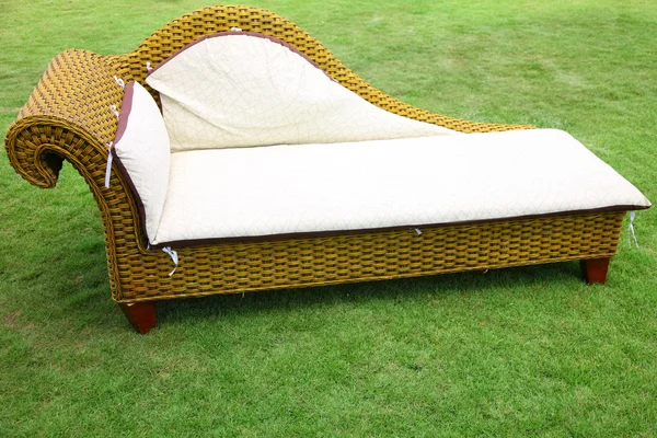 Sofa on a lawn — Stock Photo, Image