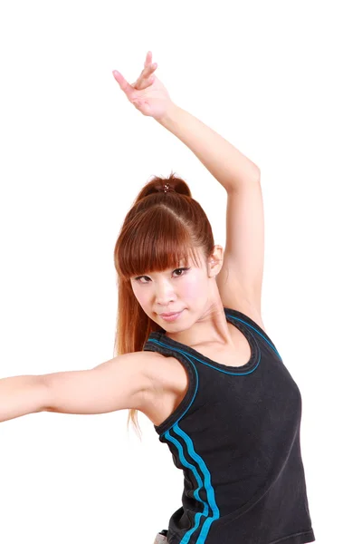 Jonge Japanse vrouw dansen — Stockfoto