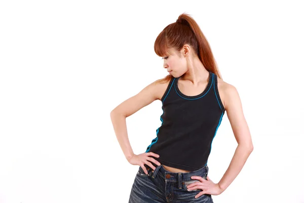 Young Japanese woman dancing — Stock Photo, Image