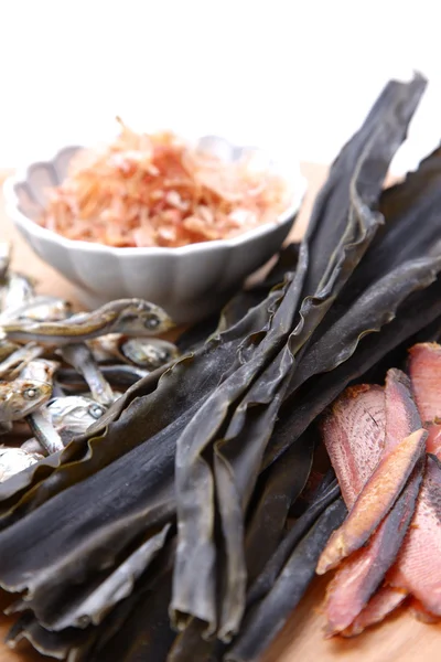 Alimenti secchi tipici per brodo giapponese — Foto Stock