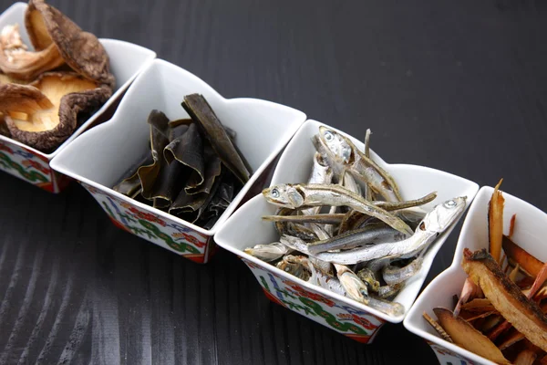 Typical dried foods for Japanese soup stock — Stock Image Typical dried foods for Japanese soup stock Stock Picture