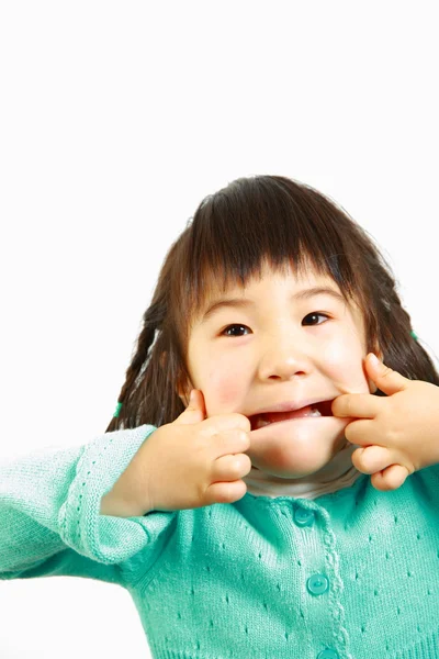 Küçük Japon kız oyun aptal — Stok fotoğraf