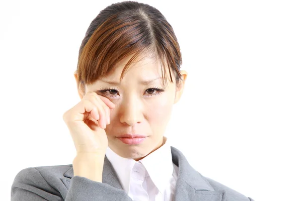 Businesswoman cries — Stock Photo, Image