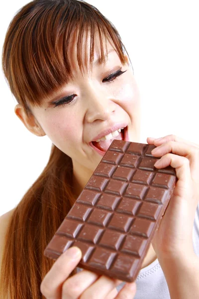 Gluttonous woman — Stock Photo, Image