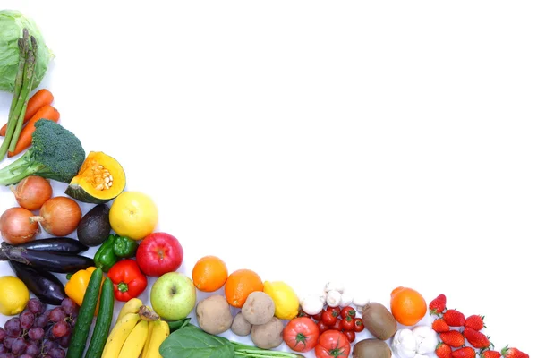 Frukt och grönsaker ram Stockfoto