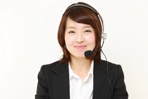 Geschäftsfrau im Callcenter — Stockfoto