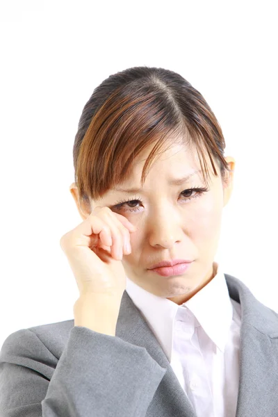 Businesswoman cries — Stock Photo, Image