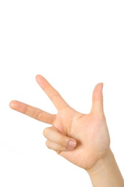 El üç parmak gösterilen
