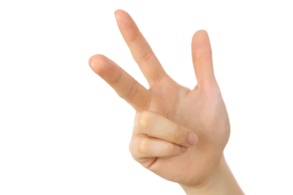 Hand shown three finger — Stock Photo, Image