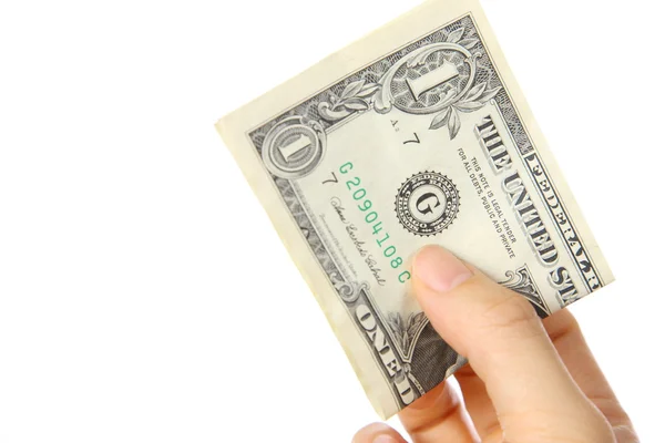 Betala en US 1 doller bill — Stockfoto