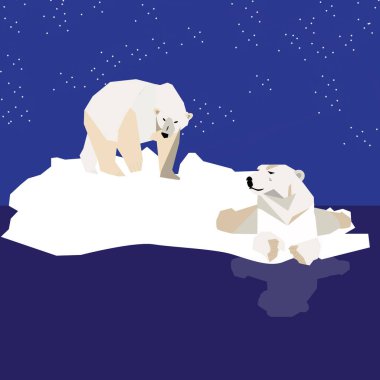 Kış resimleme manzarası ve hayvanlar