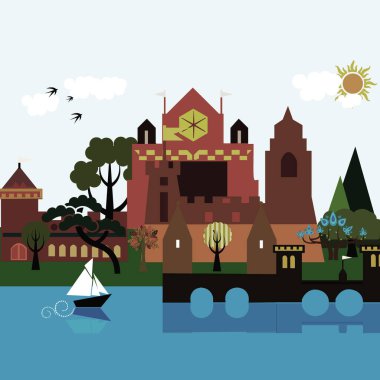 Ortaçağ düz kale çizimi