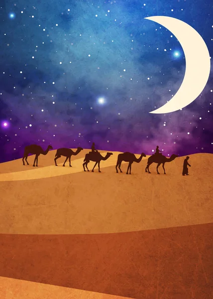 Bir manzara ve çöldeki hayvanları resmetmek.