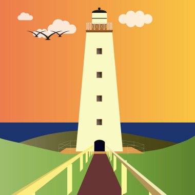 Deniz ve plajın, doğanın ve hayvanların tasviri