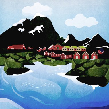 Norveç 'in güzel manzarası İskandinavya