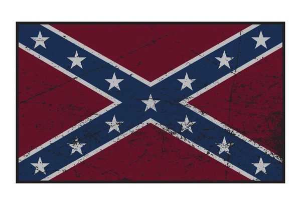Bandeira confederada Grunged —  Vetores de Stock