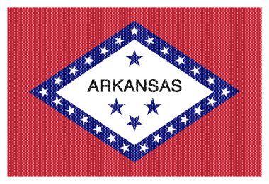 Arkansas Eyalet bayrak beyaz noktalar