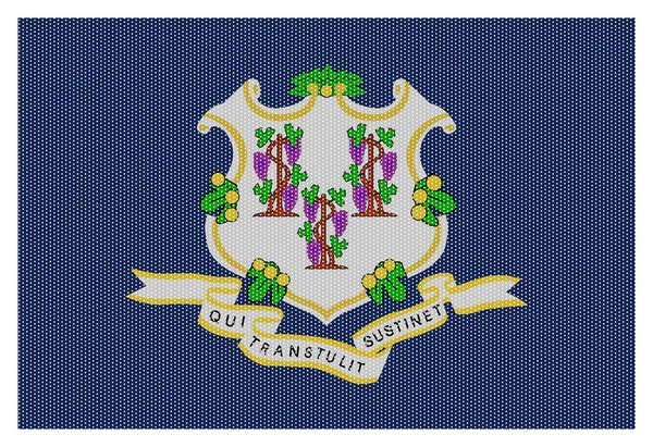 Connecticut State Flagge weiße Punkte — Stockvektor