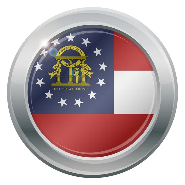 ジョージア州旗シルバー アイコン — ストックベクタ