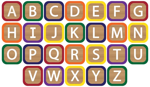Алфавит детских блоков — стоковый вектор