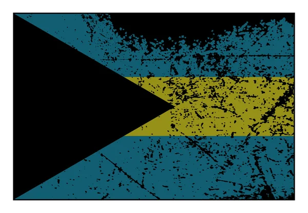 Vlag van de Bahama's Grunged — Stockvector