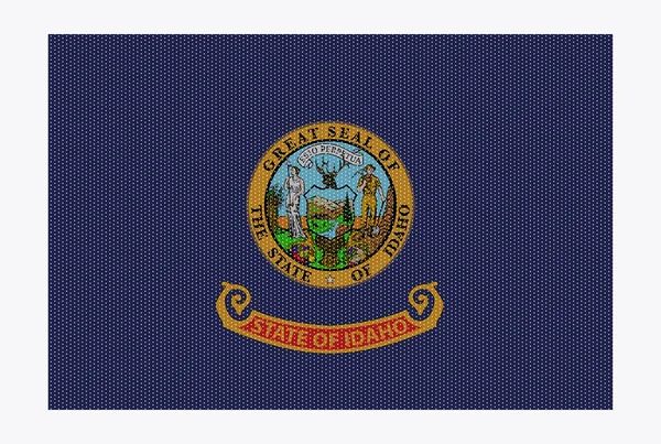 Idaho Stato Bandiera puntini bianchi — Vettoriale Stock