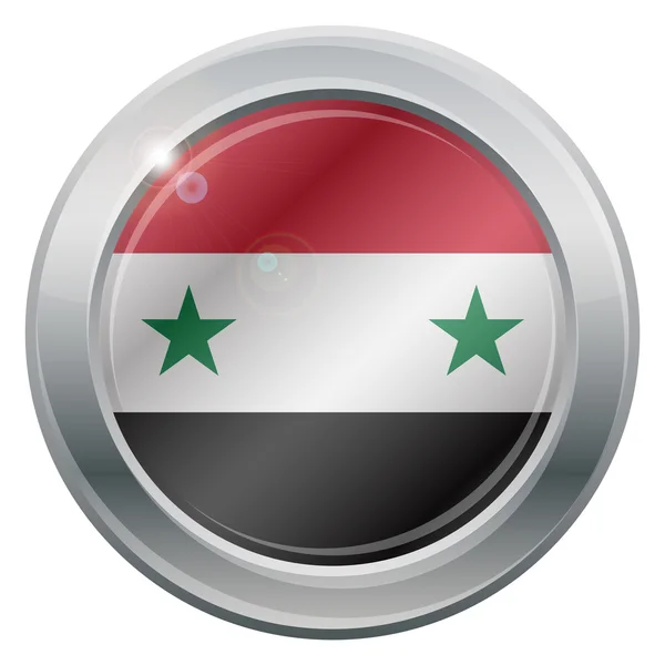 Syrien flagge silber symbol — Stockvektor