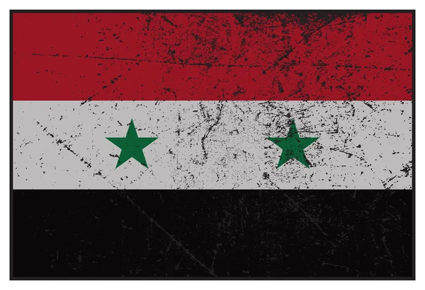 Syria Flag Grunged — Stock Vector