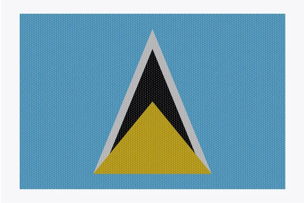 St. Lucia Flag White Dots — Stock Vector