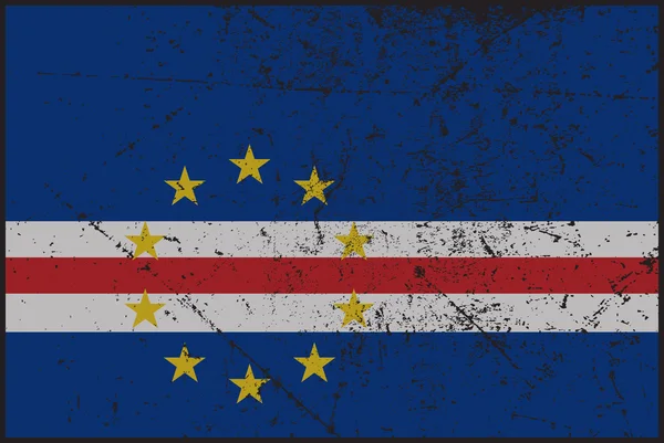 Bandera de Cabo Verde Grunged — Archivo Imágenes Vectoriales