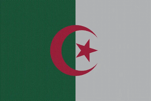 Algerien Flagge weiße Punkte — Stockvektor