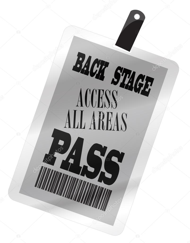 Backstage Pass Plastic Stock Vector C Davidscar