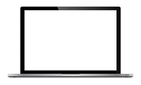 Gerçekçi gümüş Laptop ekran