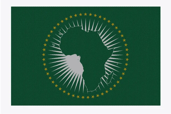 Bandera de la Unión Africana Puntos Blancos — Vector de stock