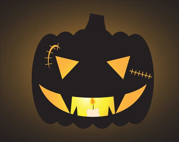 Halloween litteken O lantaarn — Stockvector