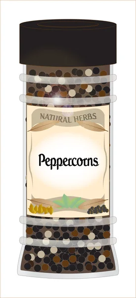 Peppercorns — Stockový vektor